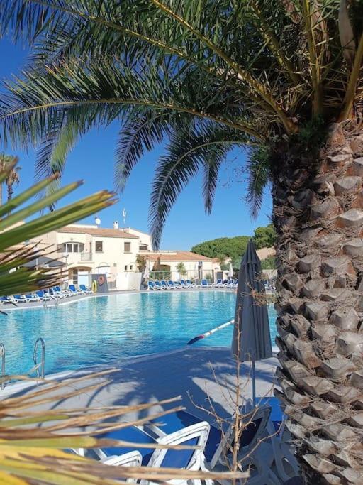 Studio Renove Dans Residence De Vacances Avec Grande Piscine Chauffee, Parking Et Terrasse Agde Extérieur photo